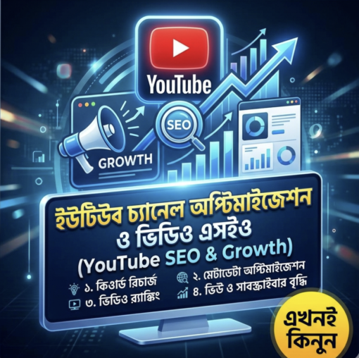 ইউটিউব চ্যানেল অপ্টিমাইজেশন ও ভিডিও এসইও (YouTube SEO & Growth)